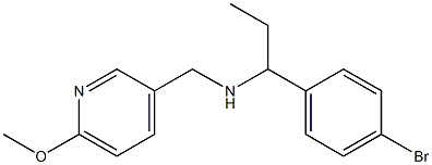 [1-(4-bromophenyl)propyl][(6-methoxypyridin-3-yl)methyl]amine Struktur