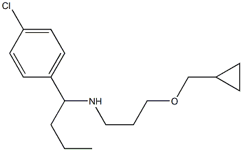 [1-(4-chlorophenyl)butyl][3-(cyclopropylmethoxy)propyl]amine Struktur