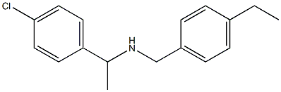 [1-(4-chlorophenyl)ethyl][(4-ethylphenyl)methyl]amine Struktur