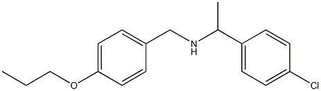 [1-(4-chlorophenyl)ethyl][(4-propoxyphenyl)methyl]amine Struktur