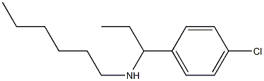 [1-(4-chlorophenyl)propyl](hexyl)amine Struktur