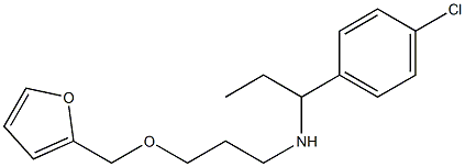 [1-(4-chlorophenyl)propyl][3-(furan-2-ylmethoxy)propyl]amine Struktur