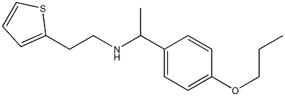 [1-(4-propoxyphenyl)ethyl][2-(thiophen-2-yl)ethyl]amine Struktur