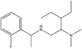 [2-(dimethylamino)-3-ethylpentyl][1-(2-fluorophenyl)ethyl]amine Struktur