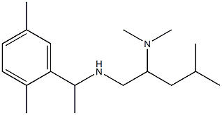 [2-(dimethylamino)-4-methylpentyl][1-(2,5-dimethylphenyl)ethyl]amine Struktur