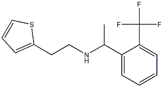 [2-(thiophen-2-yl)ethyl]({1-[2-(trifluoromethyl)phenyl]ethyl})amine Struktur