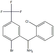 [2-bromo-5-(trifluoromethyl)phenyl](2-chlorophenyl)methanamine Struktur