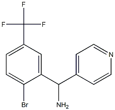 [2-bromo-5-(trifluoromethyl)phenyl](pyridin-4-yl)methanamine Struktur