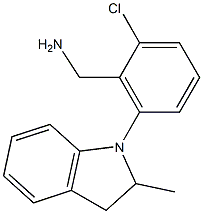 [2-chloro-6-(2-methyl-2,3-dihydro-1H-indol-1-yl)phenyl]methanamine Struktur