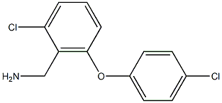 [2-chloro-6-(4-chlorophenoxy)phenyl]methanamine Struktur