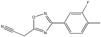 [3-(3-fluoro-4-methylphenyl)-1,2,4-oxadiazol-5-yl]acetonitrile Struktur