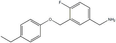 [3-(4-ethylphenoxymethyl)-4-fluorophenyl]methanamine Struktur