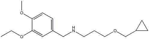 [3-(cyclopropylmethoxy)propyl][(3-ethoxy-4-methoxyphenyl)methyl]amine Struktur