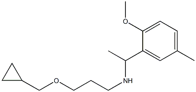 [3-(cyclopropylmethoxy)propyl][1-(2-methoxy-5-methylphenyl)ethyl]amine Struktur