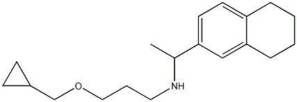 [3-(cyclopropylmethoxy)propyl][1-(5,6,7,8-tetrahydronaphthalen-2-yl)ethyl]amine Struktur