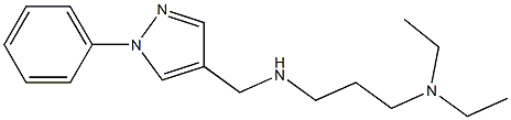 [3-(diethylamino)propyl][(1-phenyl-1H-pyrazol-4-yl)methyl]amine Struktur