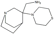 [3-(thiomorpholin-4-yl)-1-azabicyclo[2.2.2]octan-3-yl]methanamine Struktur