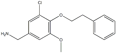 [3-chloro-5-methoxy-4-(2-phenylethoxy)phenyl]methanamine Struktur