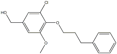 [3-chloro-5-methoxy-4-(3-phenylpropoxy)phenyl]methanol Struktur