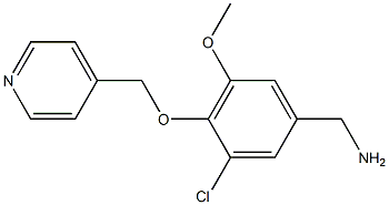 [3-chloro-5-methoxy-4-(pyridin-4-ylmethoxy)phenyl]methanamine Struktur