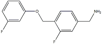 [3-fluoro-4-(3-fluorophenoxymethyl)phenyl]methanamine Struktur