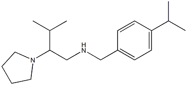 [3-methyl-2-(pyrrolidin-1-yl)butyl]({[4-(propan-2-yl)phenyl]methyl})amine Struktur