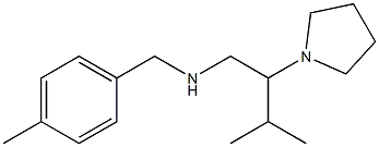 [3-methyl-2-(pyrrolidin-1-yl)butyl][(4-methylphenyl)methyl]amine Struktur