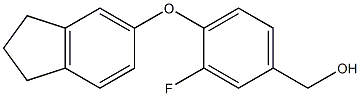 [4-(2,3-dihydro-1H-inden-5-yloxy)-3-fluorophenyl]methanol Struktur