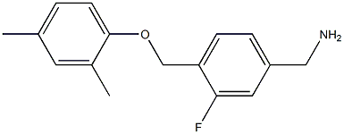 [4-(2,4-dimethylphenoxymethyl)-3-fluorophenyl]methanamine Struktur