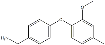 [4-(2-methoxy-4-methylphenoxy)phenyl]methanamine Struktur