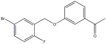 1-{3-[(5-bromo-2-fluorophenyl)methoxy]phenyl}ethan-1-one Struktur