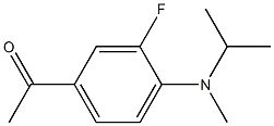 1-{3-fluoro-4-[methyl(propan-2-yl)amino]phenyl}ethan-1-one Struktur