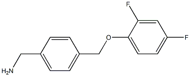 1-{4-[(2,4-difluorophenoxy)methyl]phenyl}methanamine Struktur