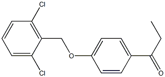 1-{4-[(2,6-dichlorophenyl)methoxy]phenyl}propan-1-one Struktur