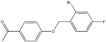 1-{4-[(2-bromo-4-fluorophenyl)methoxy]phenyl}ethan-1-one Struktur