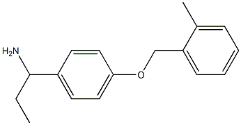 1-{4-[(2-methylphenyl)methoxy]phenyl}propan-1-amine Struktur