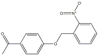 1-{4-[(2-nitrobenzyl)oxy]phenyl}ethanone Struktur