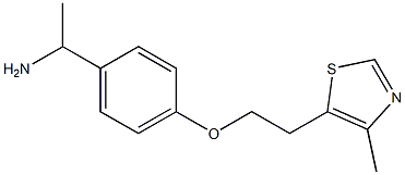 1-{4-[2-(4-methyl-1,3-thiazol-5-yl)ethoxy]phenyl}ethan-1-amine Struktur