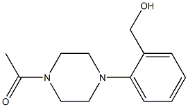 1-{4-[2-(hydroxymethyl)phenyl]piperazin-1-yl}ethan-1-one Struktur