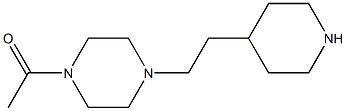 1-{4-[2-(piperidin-4-yl)ethyl]piperazin-1-yl}ethan-1-one Struktur