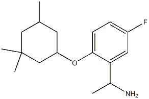 1-{5-fluoro-2-[(3,3,5-trimethylcyclohexyl)oxy]phenyl}ethan-1-amine Struktur