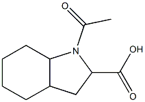 1-acetyloctahydro-1H-indole-2-carboxylic acid Struktur