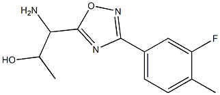 1-amino-1-[3-(3-fluoro-4-methylphenyl)-1,2,4-oxadiazol-5-yl]propan-2-ol Struktur