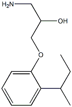 1-amino-3-(2-sec-butylphenoxy)propan-2-ol Struktur