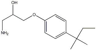 1-amino-3-[4-(1,1-dimethylpropyl)phenoxy]propan-2-ol Struktur