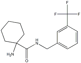 1-amino-N-{[3-(trifluoromethyl)phenyl]methyl}cyclohexane-1-carboxamide Struktur