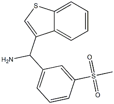 1-benzothiophen-3-yl(3-methanesulfonylphenyl)methanamine Struktur