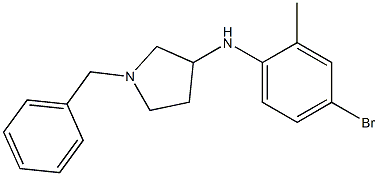 1-benzyl-N-(4-bromo-2-methylphenyl)pyrrolidin-3-amine Struktur