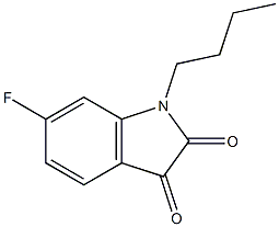 1-butyl-6-fluoro-2,3-dihydro-1H-indole-2,3-dione Struktur