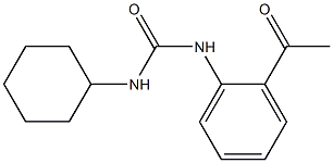 1-cyclohexyl-3-(2-acetylphenyl)urea Struktur